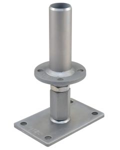 Pitzl Verstelbare paaldragers M24 - lengte 110-420mm - bovenplaat Ø100x8 mm - dorn Ø42,4x130 mm