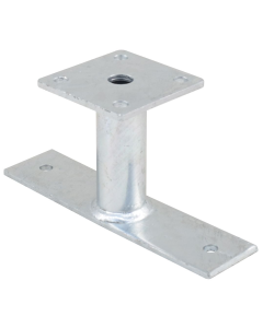 Pitzl paaldrager - Vaste uitvoering - 125 mm - onderplaat 250x60 mm - kokerprofiel Ø42 mm - Vuurverzinkt