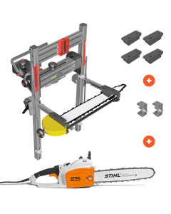 Lignatool afkort- en halfhout verbinding zaagsysteem SF650 + Stihl kettingzaag