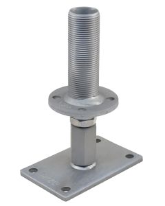 Pitzl verstelbare paaldragers M24 - lengte 110-420mm - bovenplaat Ø100x8 mm - dorn - ØM44x130 mm