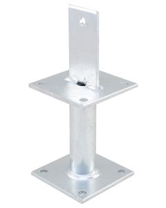 Pitzl paaldrager - Vaste uitvoering 125 - 160 mm - bovenplaat met lip - kokerprofiel Ø42 mm - Vuurverzinkt