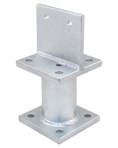 Pitzl paaldrager - Vaste uitvoering 160 - 250 mm - kokerprofiel Ø82.5 mm - bovenplaat met lip - Vuurverzinkt