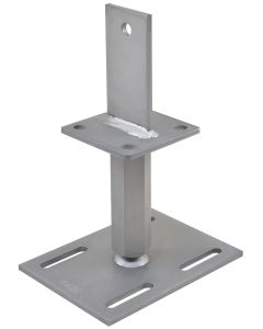 Pitzl Paaldrager voor schroeffundering - M24 – Verstelbaar 142-207 mm – 100 mm Bovenplaat met lip