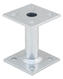 Pitzl paaldrager - Vaste uitvoering - 100 mm - kokerprofiel Ø27 mm - Vuurverzinkt