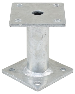 Pitzl paaldrager - Vaste uitvoering - 125 mm - 90° verzet - kokerprofiel Ø42 mm - Vuurverzinkt