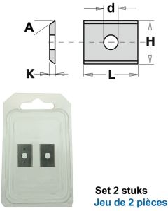 CMT - HWM wisselmessen 18mm (per 2 st.) - L=18x12x1,5 35° - Z2 KCR08 / S1920 - 2 stuks