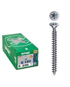 Spax schroeven voor zwaluwstaartverbinding - 8 x 160 mm - T40 - GALVA - VD - 50 stuks